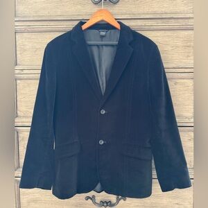 Black Velvet Blazer EUC Claiborne Velour 40S Suit Coat Tuxedo Jacket